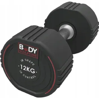 Potažené/pogumované jednoruční činky s pevnou váhou Body Sculpture 1x 12 kg