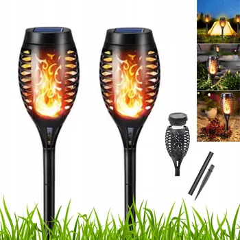 Venkovní osvětlení POCHODNĚ SOLÁRNÍ LAMPY DO ZAHRADY POCHODEŇ SOLÁRNÍ LAMPA ZAPICHOVACÍ PLAMEN