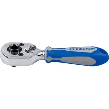 MINI RÁČNA 1/4" 72 ZUBŮ 108mm S GUMOVOU RUKOJETÍ 276A-04G KING TONY