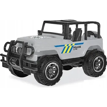 autíčko Jeep policejní 22,5 cm na setrvačník v krabičce