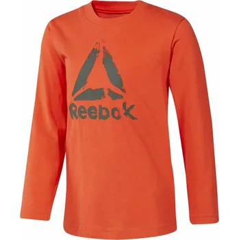 Dívčí oblečení Dětské tréninkové triko s dlouhým rukávem Reebok Boys Training Essentials Oranžová Velikost: 12-14 let