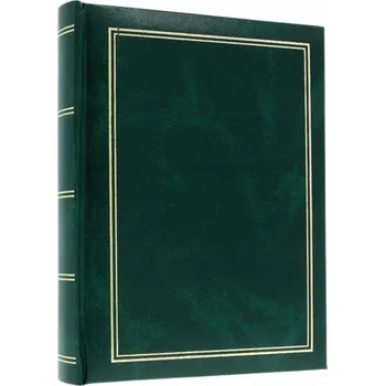 Fotoalbum Kapesní album na 50 fotografií 10x15 cm šité, klasické, zelené s popisem