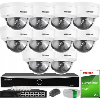 Bezpečnostní kamera MONITOROVACÍ SYSTÉM HIKVISION 10 IP KAMER 4MPX Smart Hybrid Light Venkovní HDD 2TB