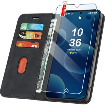 Pouzdro na mobilní telefon Flipové pouzdro KrainaGSM pro Samsung Galaxy S25+ černé