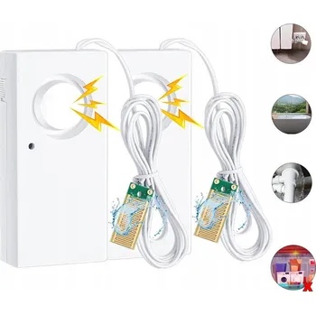 Bezpečnostní detektor 2 KS Senzor ZAPLAVENÍ Detektor úniku hladiny vody BEZDRÁTOVÝ senzor vody