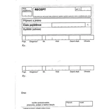 Tiskopis Recept varianta: DITIS bloky, 100 ks, 115010080