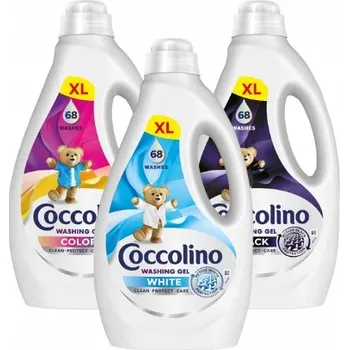 Prací gel Prací gely na barevné, bílé a černé prádlo Coccolino XL Gel 2,72 l 3x68 praní