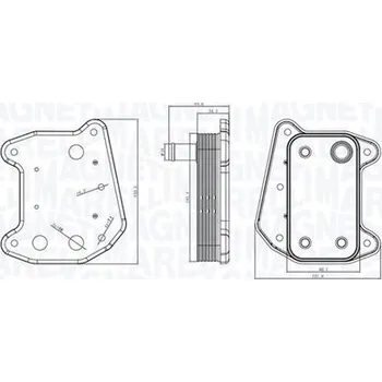 Chladič motoru Olejový chladič, motorový olej MAGNETI MARELLI 350300001800