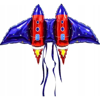 Balónek Fóliový balónek raketa pro děti - Barevný a zábavný - 85x50 cm