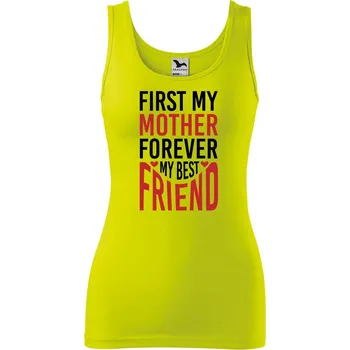 Dámské tílko s potiskem First my mother Velikost: XS, Barva: Limetková
