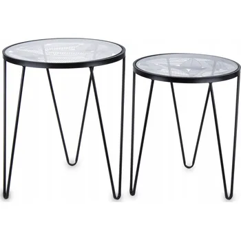 Konferenční stolek Stolek Artpol kulatý 46,5 x 46,5 x 56,5 cm černý