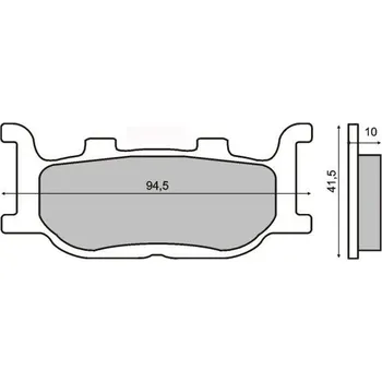 Brzdový systém Brzdové destičky moto YAMAHA YP 250 MAJESTY (96-98)/ YP 250 MAJESTY (00-03) 225 100 410 RMS
