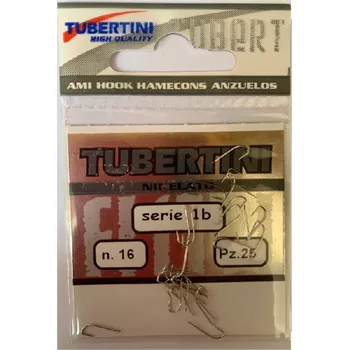 Rybářský háček Tubertini Háčky s protihrotem Serie 1B Nikl vel vel. 20 (25 ks )