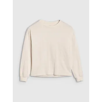 4F dětské tričko s dlouhým rukávem bavlna béžové, velikost 146