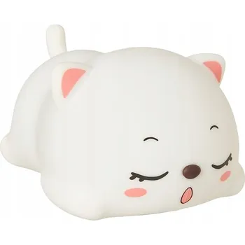 Lampička Stolní lampa kočka bílá USB LED