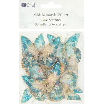 samolepka DP Craft Samolepky průhledné motýli hvězdní prachoví 20ks