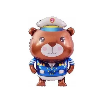 Balónek Fóliový balónek Medvídek Kapitán (54 cm * 88 cm)