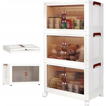 Úložný box 3 KS ÚLOŽNÝ BOX KONTEJNER ORGANIZÉR S KOLEČKY PŘENOSNÝ