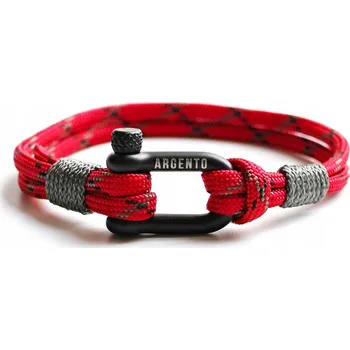 Náramek Pánský náramek Argento paracord 21 cm červený