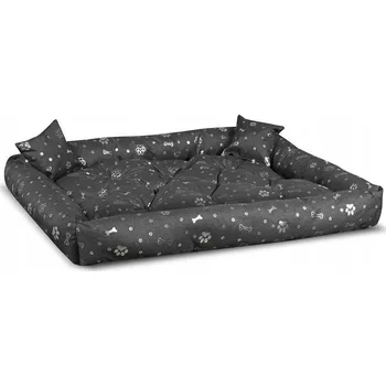 Pelíšek pro psa AIO Factory kotec pro psa šedá 115 cm x 95 cm