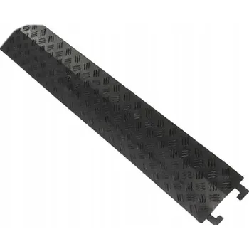kabelová chránička Prahový nájezd 100 cm s ochranou kabelů, 1 kanál, guma, černý