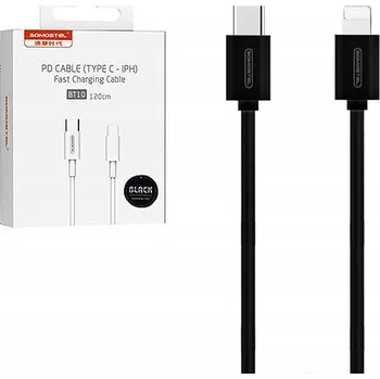 Datový kabel Kabel Somostel USB-C - Apple Lightning 1 m černý