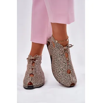 Dámské tenisky Vzorované Kožené Botky Maciejka Maciejka hnědá 3332649