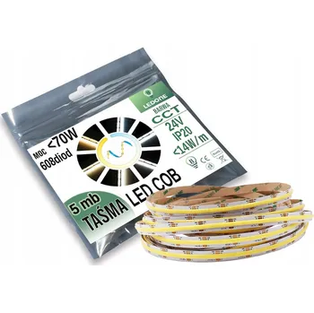 LED osvětlení LED pásek COB 24V 608 diod 14W/m, 5 metrů, CCT nastavitelná teplota