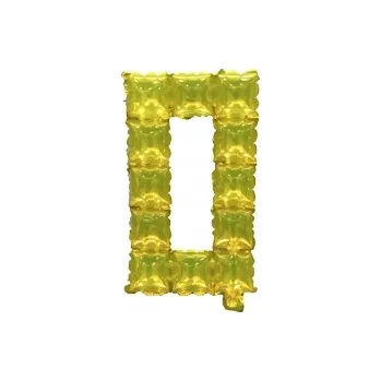 Balónek Fóliové číslo POP IT 0 Zlaté (40 cm)