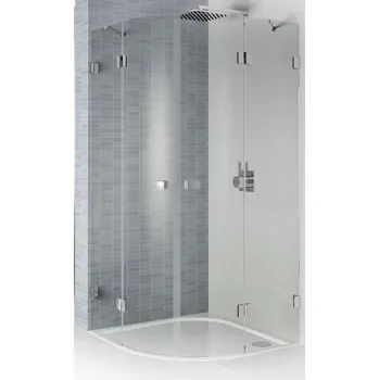 Riho Scandic sprchový kout 90x90 cm půlkulatá chrom lesk/průhledné sklo G001107120