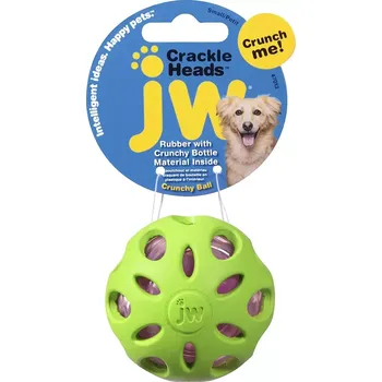 Hračka pro psa JW Pet JW MÍČEK CRACKLE HEADS - Small 5,5 cm zelená