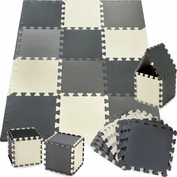 Hrací deka Vzdělávací podložka Moby-System 120x90 cm šedá