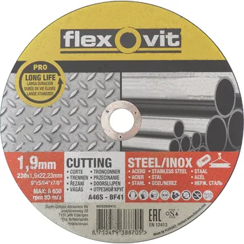 Pilový kotouč kotouč Flexovit, řezný, na kov a nerez, 230 x 22,23 x 1,9 mm, profi (kotouč Flexovit, řezný, na kov a nerez, 230 x 22,23 x 1,9 mm, profi)