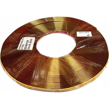 Lepicí páska Ozdobná lišta, chromovaná, zlatá, 9 mm, 25 m