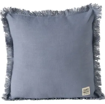 Polštář POLŠTÁŘ BAVLNĚNÝ POLŠTÁŘ ŠEDÝ S TŘÁSNĚMI RUČNĚ ŠITÝ LENEA 45X45