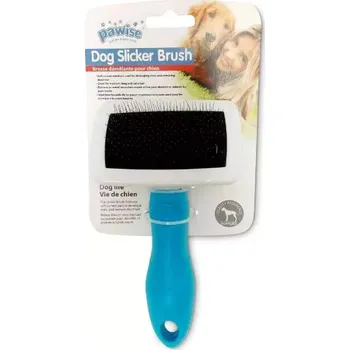Kartáč pro zvířata PAWISE Jemný kartáč S - 9x5cm modrá