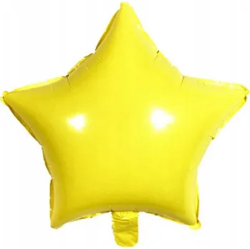 Balónek FÓLIOVÝ BALÓNEK HVĚZDA ŽLUTÁ 45 CM NAROZENINY