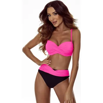 Dámské plavky Dámské dvoudílné plavky EVITA-GX "C/R" neonově-růžová, VELIKOST DVOUDÍLNÉ PLAVKY 38C/M