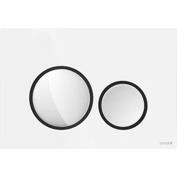 Splachovací tlačítko Cersanit Luna splachovací tlačítko pro WC bílá-černá K97-0628