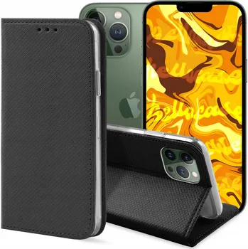 Pouzdro na mobilní telefon Pouzdro s klopou Hello Case pro Apple iPhone 13 Pro Max, černé