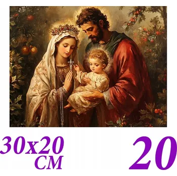 Obraz Puzzle Svatá Rodina 20 dílků 29,7x21 cm Vánoce Ježíš Maria č. 3