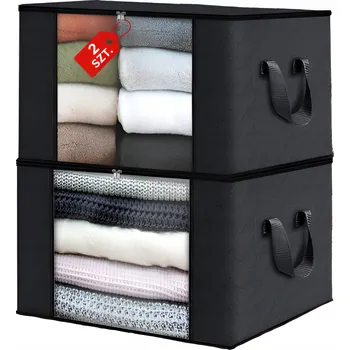 Úložný box ORGANIZÉR OBAL ÚLOŽNÝ BOX NA POVLEČENÍ OBLEČENÍ PEŘINU DEKY 60x45x35 94L