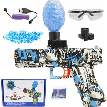 Dětská zbraň PISTOLET NA KULKI ŻELOWE VODNÍ AUTOMATICKÁ ELEKTRICKÁ BEZPEČNÁ