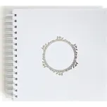 DP Craft Album kroužkové bílé se stříbrným zdobením 20,5x20,5cm 40 listů