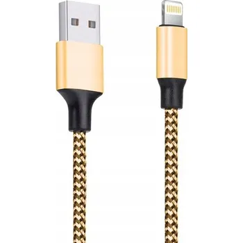 Datový kabel Kabel Denmen USB - Apple Lightning 1 m zlatý