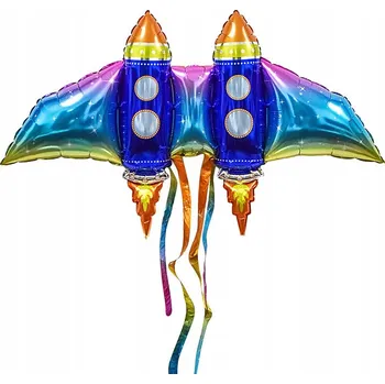 Balónek Fóliový balónek ve tvaru rakety pro děti - Barevný a zábavný (85x50 cm)