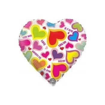 Balónek Fóliový balónek Srdce 18" (45 cm)