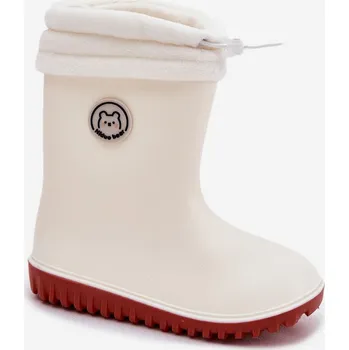 Dívčí holínky Boto Dětské Gumové Boty S Teplou Výstelkou Světle Béžové Odirisse Boto krémová 3332360