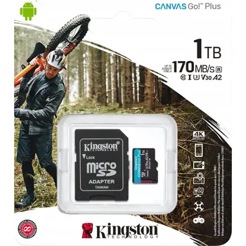 Paměťová karta Paměťová karta micro SD SDXC 1TB KINGSTON Go! Plus 170MB/s Pro dron, kameru