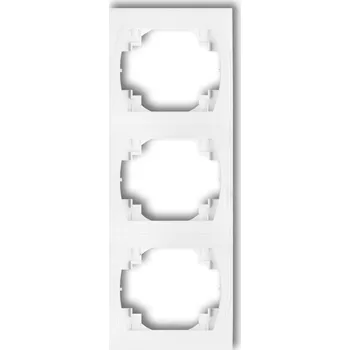 vypínač Rámeček trojitý Karlik bílý LOGO